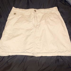 khaki mini plus size skirt